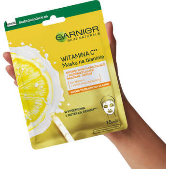 Skin Naturals Vitamín C Sheet Mask - Hydratačná textilná maska na rozjasnenie pleti s vitamínom C
